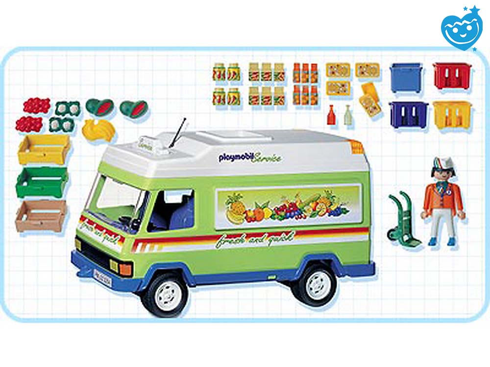 Playmobil 3204 Supermarkt bezorgservice bus incl Doos