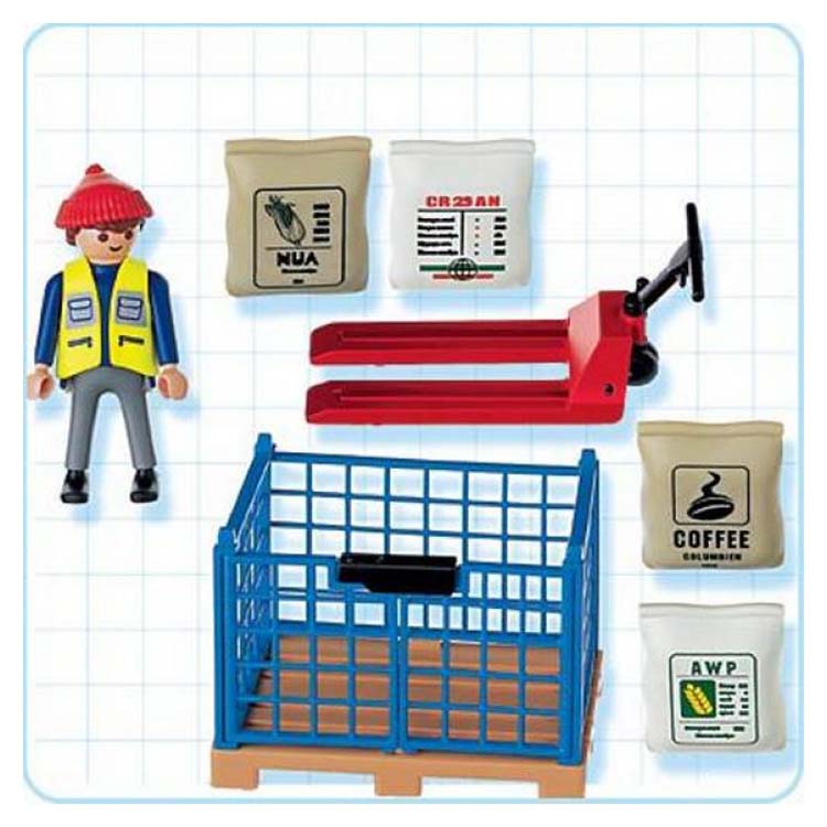 Playmobil 4474 Havenarbeider Met Palletwagen