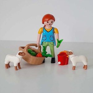 Playmobil Boerin Met bruine baby Schapen