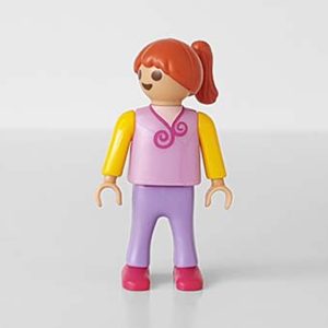 Playmobil Kind Meisje Broek lang Rood Paars – Gespierde Lola