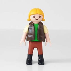 Playmobil Kind Meisje Broek lang Grijs Kaki Bruin – Geduldige Isabella