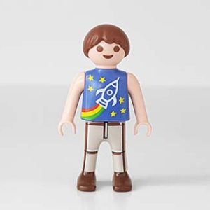 Playmobil Kind Meisje Broek lang Grijs Kaki Bruin – Moedige Chloe