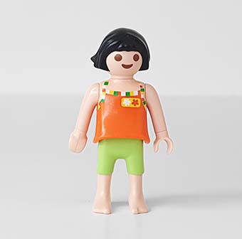 Playmobil Kind Meisje Badpak, Broek kort Geel, Groen – Lollige Emma