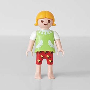 Playmobil Kind Meisje Korte Broek Rood Paars – Knappe Lina