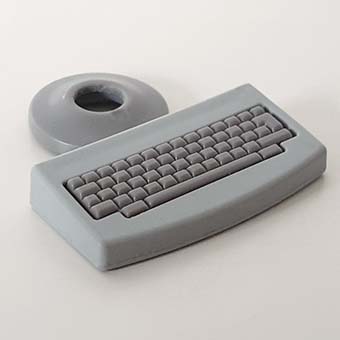 Playmobil Computer Toetsenbord met Voet - Grijs