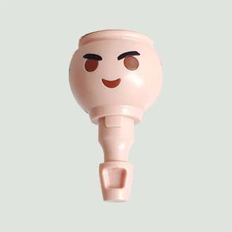 Playmobil Klicky Hoofd met Bril, Piraat, Basic , Boos – 04
