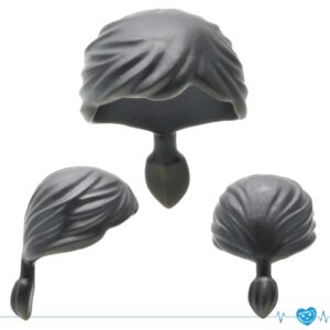 Playmobil Haar Rockabilly Paardenstaart - Zwart (2)