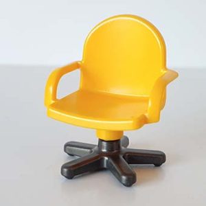 Tafel Bureaustoel Kruk KeukenZetel Kinderstoel – Div. Kleuren – 03 Bureaustoel Geel