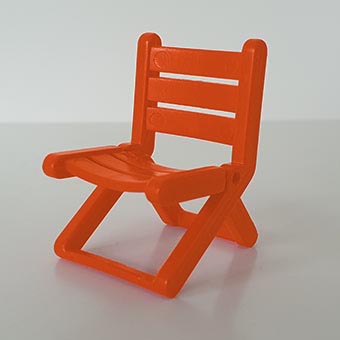 Huisinrichting – Optie nr.6: campingstoel oranje