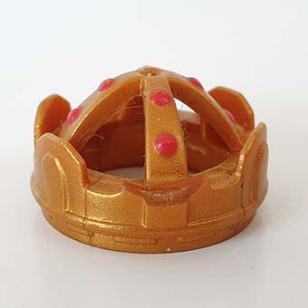 Kroon Goud Zilver Kroonjuweel – 7 Gouden Kroon met rode stippen