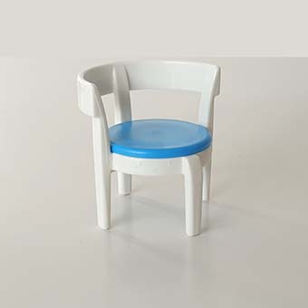 Stoel Bank Kruk Ligbed Zetel Wit Kinderstoel Dolfijn Babystoel – 05 Stoel Wit/Blauw