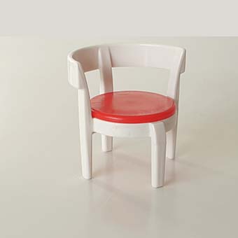 Stoel Bank Kruk Ligbed Zetel Wit Kinderstoel Dolfijn Babystoel – 06 Stoel Wit/Rood