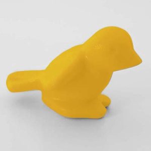 Vogel Bruin Oranje Blauw Geel Groen Rood – Vogel hoog kopje Geel