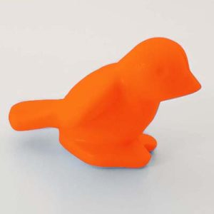 Vogel Bruin Oranje Blauw Geel Groen Rood – Vogel hoog kopje Oranje (Fel)