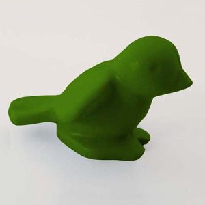 Vogel Bruin Oranje Blauw Geel Groen Rood – Vogel hoog kopje D. Groen