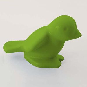 Vogel Bruin Oranje Blauw Geel Groen Rood – Vogel hoog kopje Groen