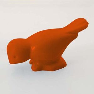 Vogel Bruin Oranje Blauw Geel Groen Rood – Vogel laag kopje L. Bruin Oranje
