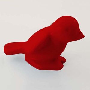 Vogel Bruin Oranje Blauw Geel Groen Rood – Vogel hoog kopje Rood