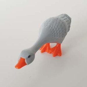 Playmobil Eend, Gans, Flamingo – 4 Gans Uitgestrekt Grijs