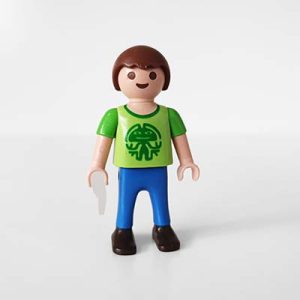 Playmobil Kind Jongen, Lange Broek, Blauw – Grappige Ties