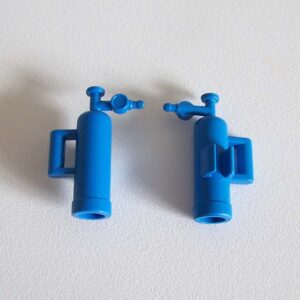 Set van 2 blauwe zuurstofflessen ambulancehelikopter