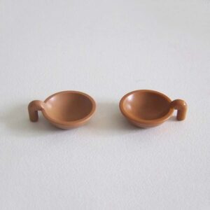 Set van 2 bruine bordenschalen