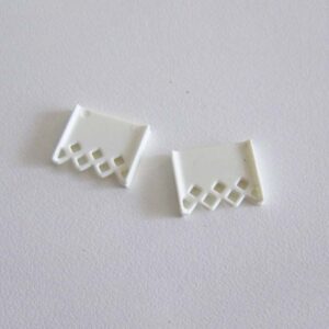 Set van 2 witte gordijnen voor huisraam