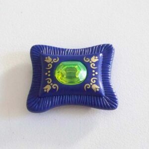 Blauw kussen gedecoreerd met Robijn Koninklijke Koets
