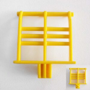 Kleine gele balustradebarrière