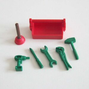 Complete rode doos met 5 gereedschappen voor de loodgieter