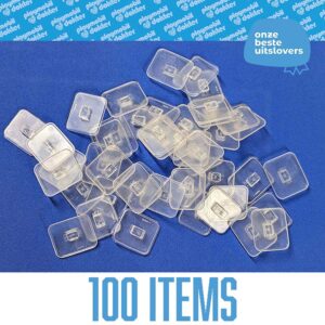 Voetplaat Transparant – Lot van 100, 200 of 350 – 0,50c – set 100x 50,-