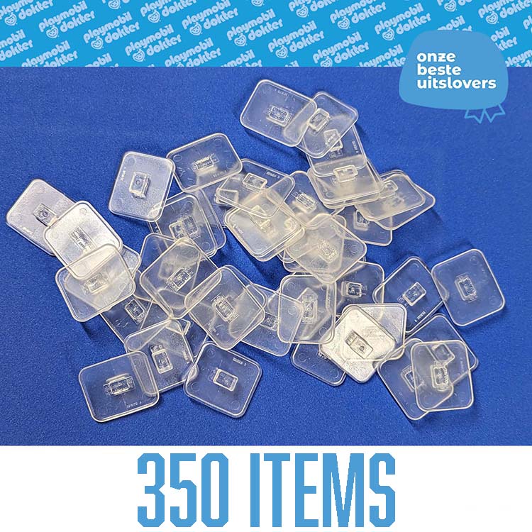Voetplaat Transparant – Lot van 100, 200 of 350 – 0,50c – set 100x 50,-