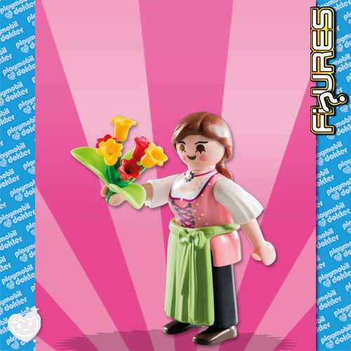 Playmobil Figures Serie 8 - Vrouw met bloemen / bloemist