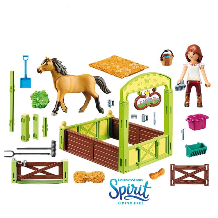 Playmobil 9478 Spirit Lucky en Spirit met paardenbox