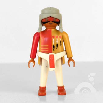 Playmobil Indiaan, Indiaanse Familie, Stamhoofd, Vrouw, Man, Krijger, Historisch Figuur - 02
