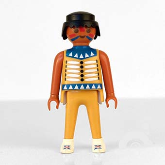 Playmobil Indiaan, Indiaanse Familie, Stamhoofd, Vrouw, Man, Krijger, Historisch Figuur - 03