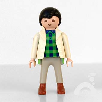 Playmobil Man in Pak, Werken Op Kantoor, De man die op zondag het vlees snijd