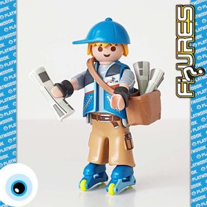 Playmobil Figures Serie 13 - Krantenbezorger op skates