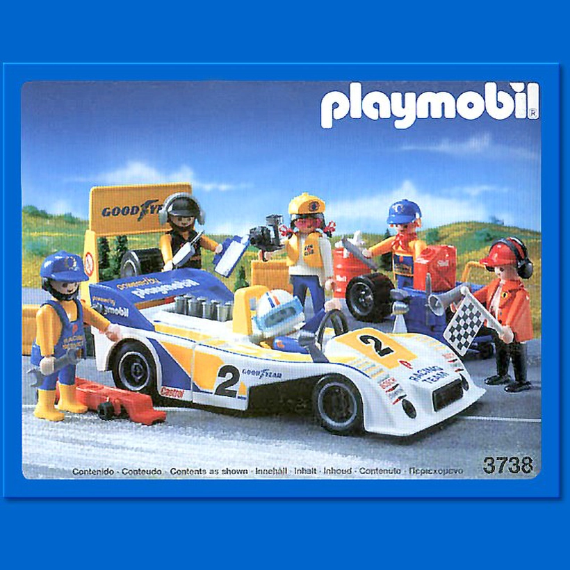 Playmobil 3738 Witte raceauto met bemanning