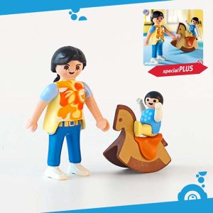 Playmobil 4744 Moeder met peuter en schommelpaard