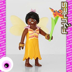 Playmobil Figures Serie 17 - Donkere Goede Fee met vlinder - Mooie sterke vrije vrouw