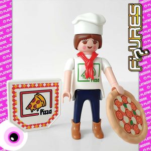 Playmobil Figures Serie 22 Pizzabezorgster Chef Kok