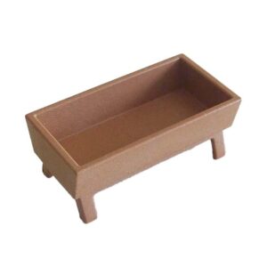 Bruine kribbe van stro, kleine Jezus