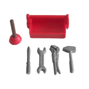 Complete rode doos met 5 gereedschappen voor de loodgieter