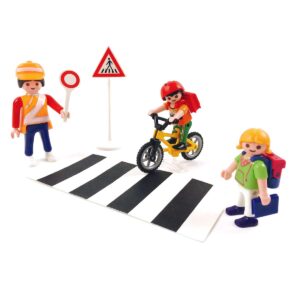 Playmobil 4328 Verkeersbegeleider zebrapad fiets en kinderen