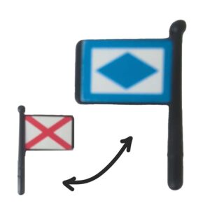 Playmobil Landkaart, bushalte, schilderij, laptop, stempel, vlag, aanwijsbord, brief, dierentuin vlaggen en borden