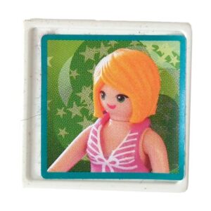 Playmobil Landkaart, bushalte, schilderij, laptop, stempel, vlag, aanwijsbord, brief, dierentuin vlaggen en borden