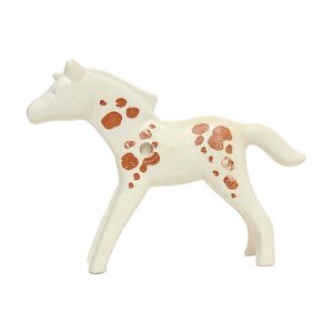 Playmobil Pony/veulen (oude stijl) (Wit/Bruin)