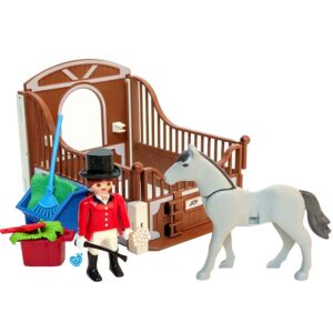Paardrijdster Met Paardenbox