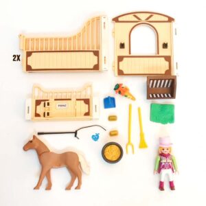 Paardrijdster Met Paardenbox
